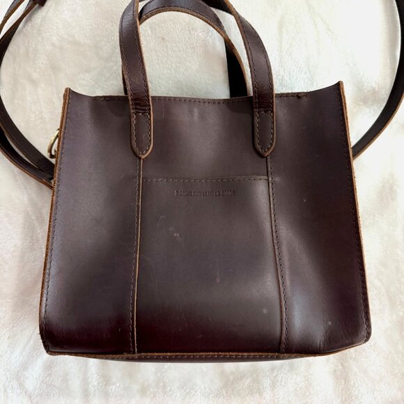 Portland Leather Goods Lola brown shoulder crossbody tote handbag - Picture 3 of 9